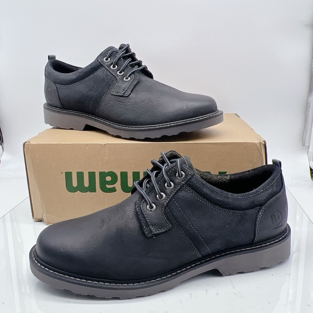 Dunham Jake Men Oxford Waterproof Comfort Lace Up Black Gray US 11 4E Extra Wide
